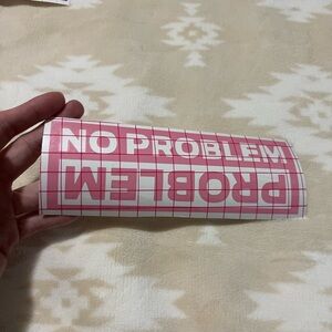 No Problem/Problem Vinyl Decal ✨